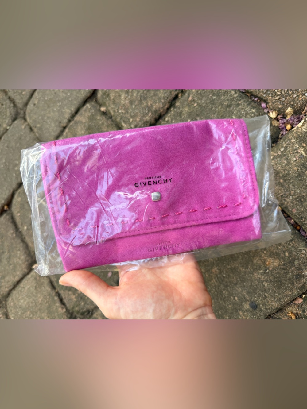 Givenchy Very Irresistible Pink Suede Cosmetic Bag New Sealed